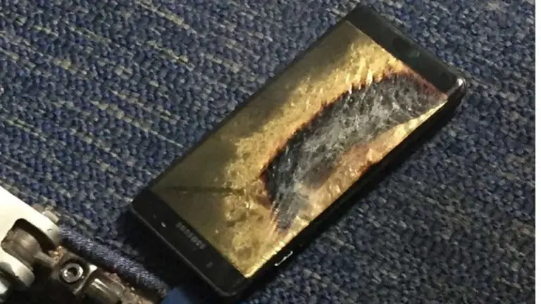 Exploded Samsung Note 7
