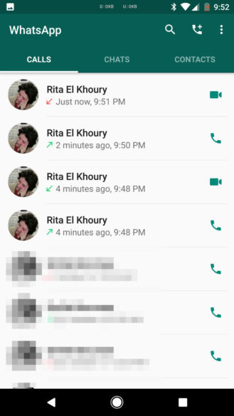 WhatsApp Video Calling